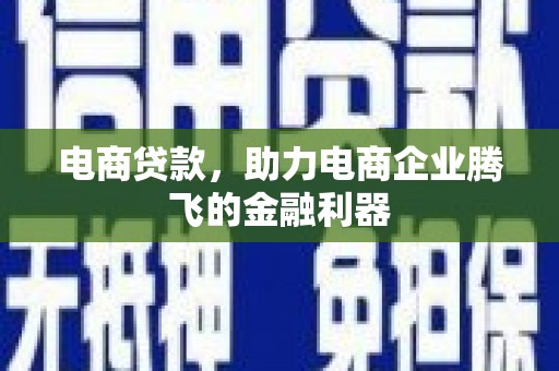 褒忠电商贷款，助力电商企业腾飞的金融利器