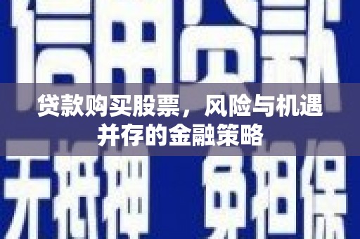 褒忠贷款购买股票，风险与机遇并存的金融策略