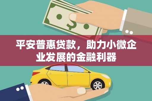 褒忠平安普惠贷款，助力小微企业发展的金融利器
