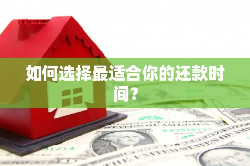 褒忠如何选择最适合你的还款时间？