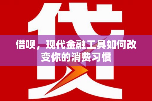 褒忠借呗，现代金融工具如何改变你的消费习惯