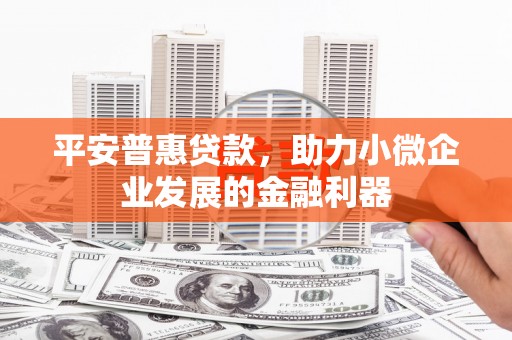 褒忠平安普惠贷款，助力小微企业发展的金融利器