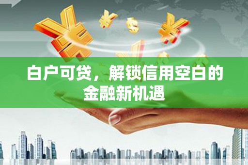 褒忠白户可贷，解锁信用空白的金融新机遇
