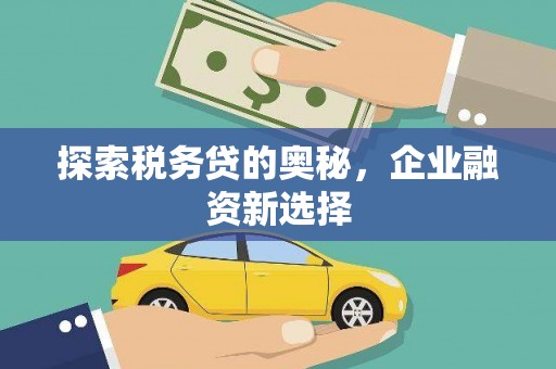 褒忠探索税务贷的奥秘，企业融资新选择