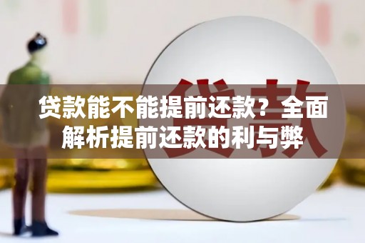 褒忠贷款能不能提前还款？全面解析提前还款的利与弊