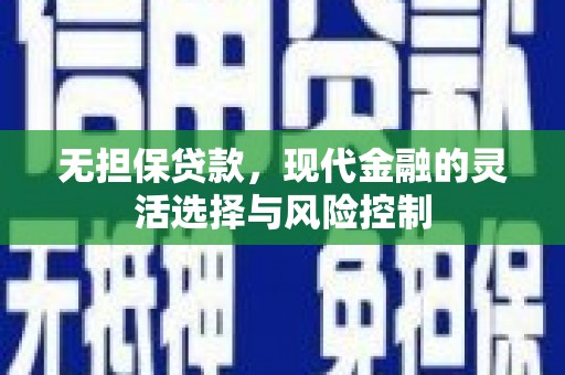 褒忠无担保贷款，现代金融的灵活选择与风险控制
