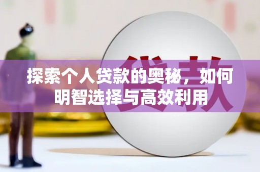 褒忠探索个人贷款的奥秘，如何明智选择与高效利用