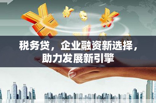 褒忠税务贷，企业融资新选择，助力发展新引擎