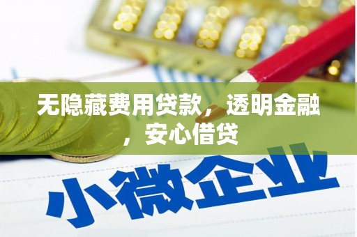褒忠无隐藏费用贷款，透明金融，安心借贷