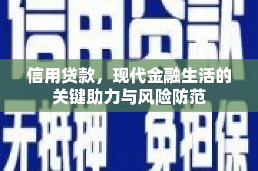 褒忠信用贷款，现代金融生活的关键助力与风险防范
