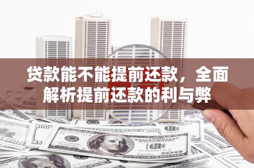 褒忠贷款能不能提前还款，全面解析提前还款的利与弊