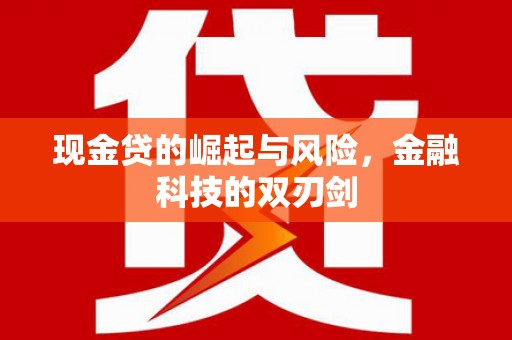 褒忠现金贷的崛起与风险，金融科技的双刃剑