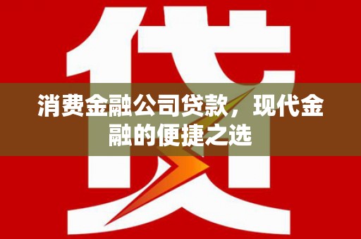 褒忠消费金融公司贷款，现代金融的便捷之选