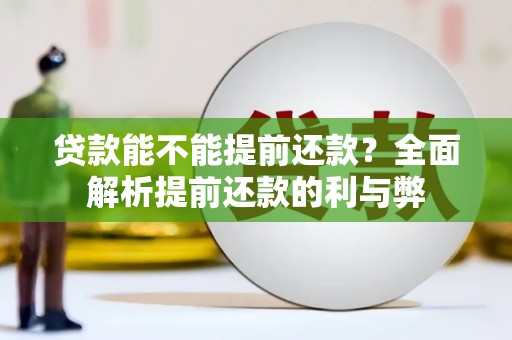 褒忠贷款能不能提前还款？全面解析提前还款的利与弊