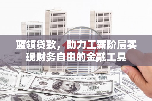褒忠蓝领贷款，助力工薪阶层实现财务自由的金融工具
